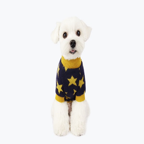 리틀콜린 Star Turtleneck Sweater 별 터틀넥 스웨터_ Yellow